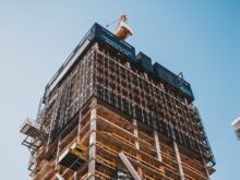 brown and gray building under construction